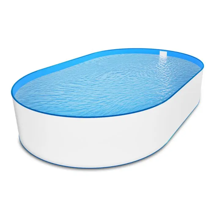 Günstig Ovalpool Stahlwandpool weiß Folie blau Poolset oval 320 x 600 x 135 cm als Komplettset