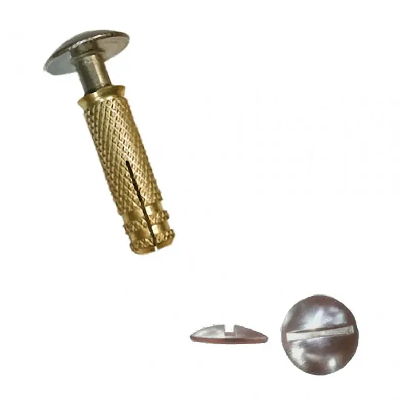 Anclaje de latón y tornillo inox 35x10 mm Super-Preis