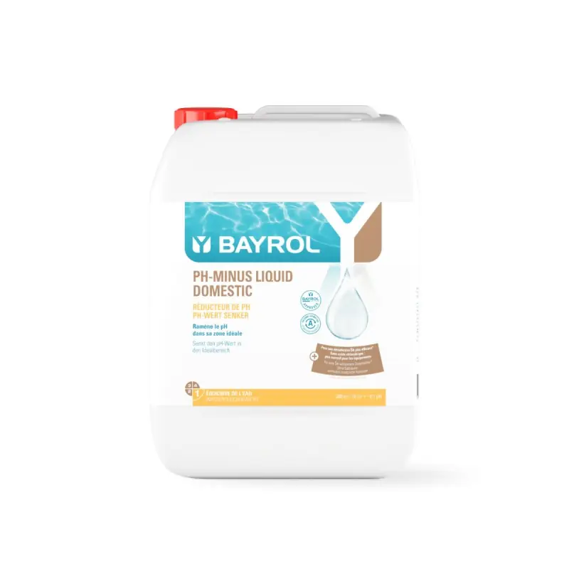 BAYROL Liquid Domestic 14,9% PH MINUS FLÜSSIG 10 L Pool pH-Senker pH-Minus Neue Ware