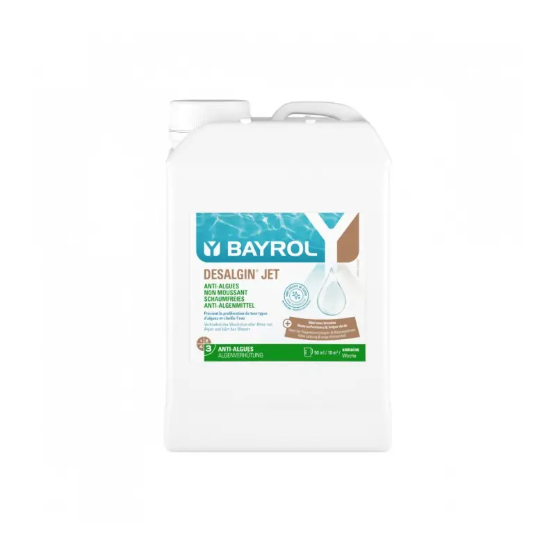 BAYROL DESALGIN JET 3 Liter Algenverhütung Algenmittel Antialgen Algen-ex Echt