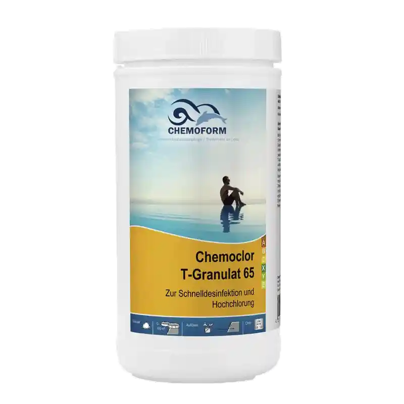 Chemoclor T-Chlorgranulat 65% Pooldesinfektion Chemoform 1Kg Neu