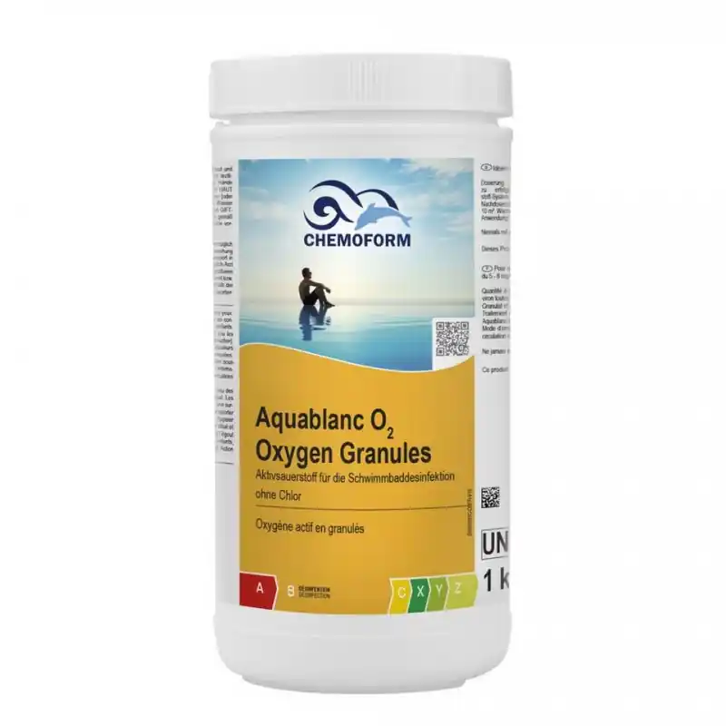 Expressversand Aquablanc O2 Aktivsauerstoff Granulat Poolpflege Chemoform 1Kg