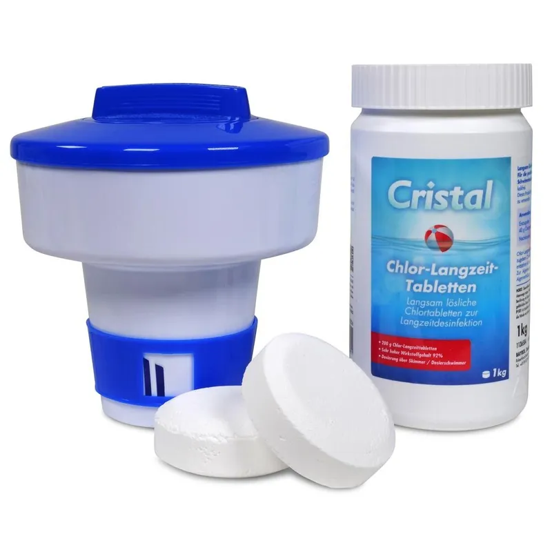 Sonderaktion CRISTAL Chlor-Langzeit-Tabletten (200g) 1,0 kg + Chlordosierer