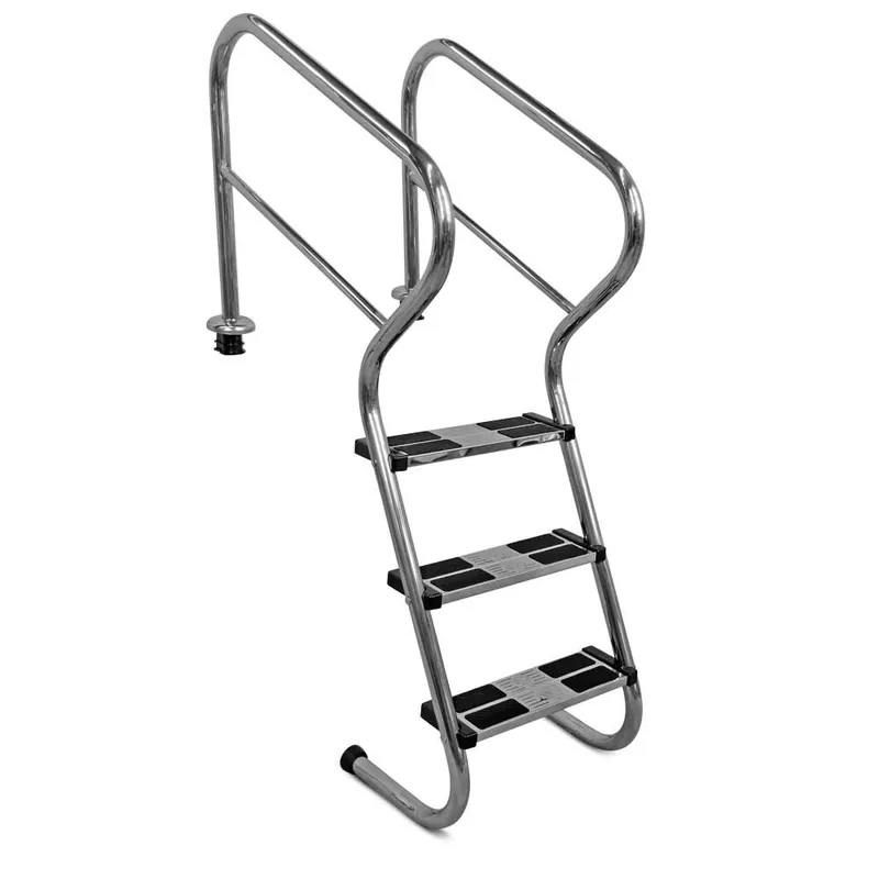 Ausverkauf IDEAL Treppenleiter mit Sicherheitsstufen V2A 3-stufig bis 1,20m Beckentiefe