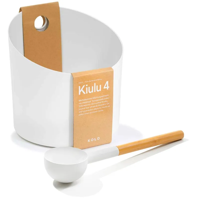 Ausverkauf SET> KOLO Sauna Kübel 4 + Kelle, weiss