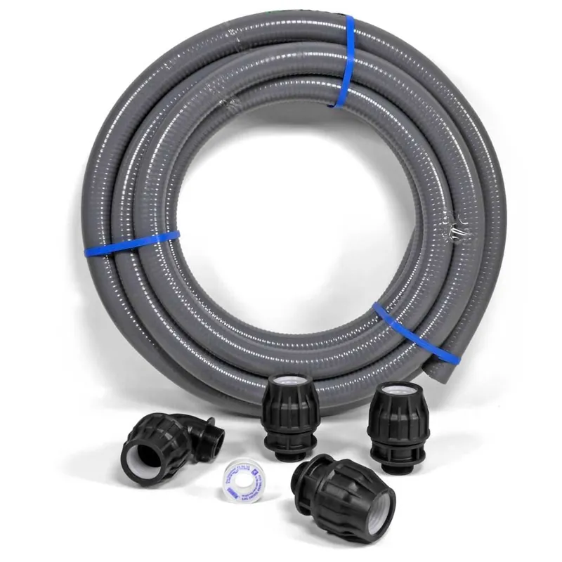 Poolanschluss-SET 25m Flexrohr Ø 50mm + 4 Flex-Fittinge, Dichtband Must-Have