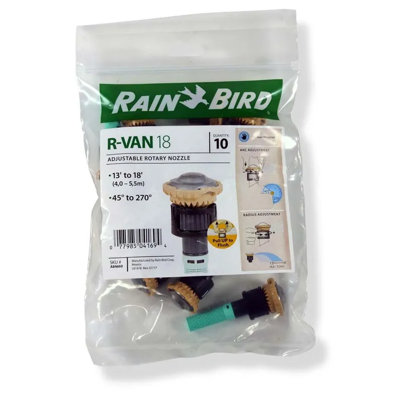 10x Rain Bird R-VAN 18 (45 - 270°) Markenprodukt