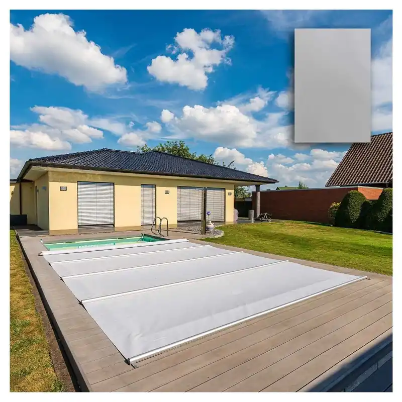 Begrenztes Angebot LaJa26 Pool-Schutzabdeckung Choice Rechteckpool 5,00 x 3,00 m Hellgrau