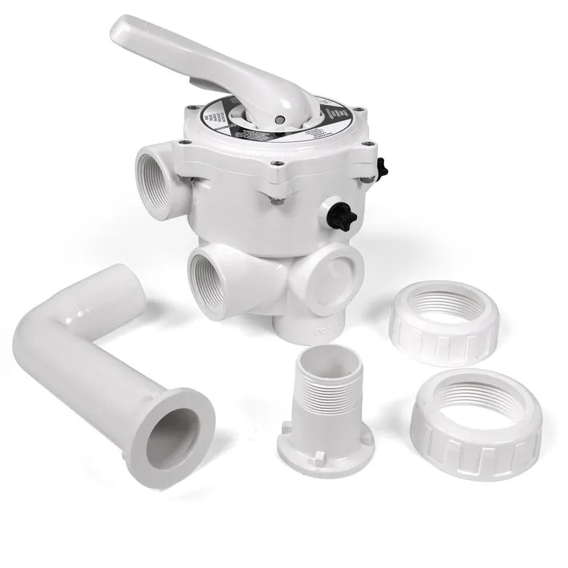 Markenprodukt 1 1/2'' IG 6-Wege Ventil Astral weiss mit Anschlussverrohrung