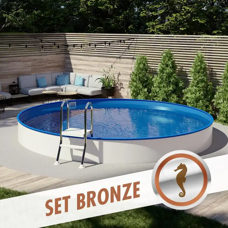 Jetzt Kaufen Rundpool-Set BRONZE Ø 3,00 x 1,20 m, Folie blau 0,80 mm, teileingelassen