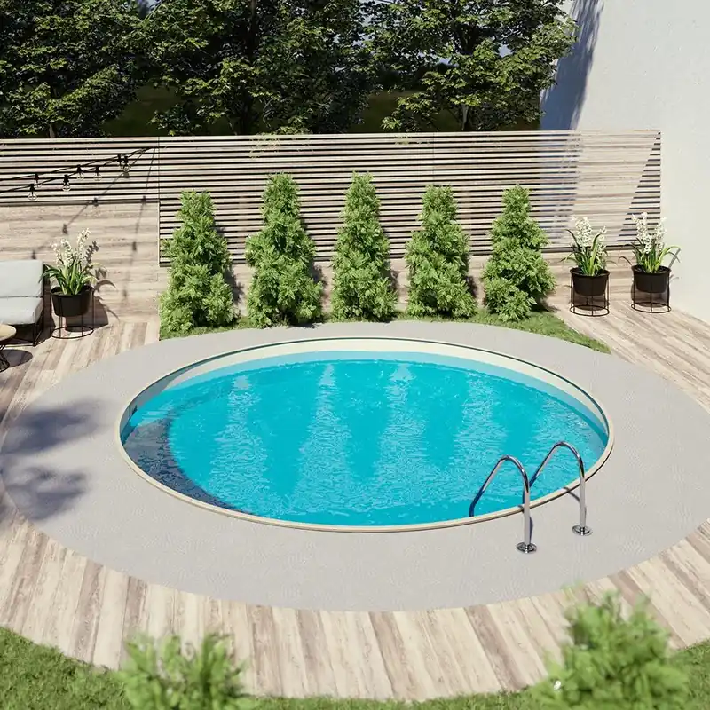 Expressversand Rundpool-Set BRONZE Ø 3,50 x 1,35 m, Folie sand 0,80 mm, eingelassen