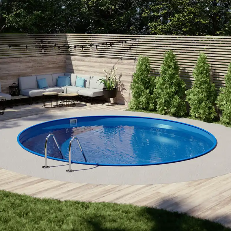 Rundpool-Set BRONZE Ø 4,50 x 1,35 m, Folie blau 0,80 mm, eingelassen Neuheit