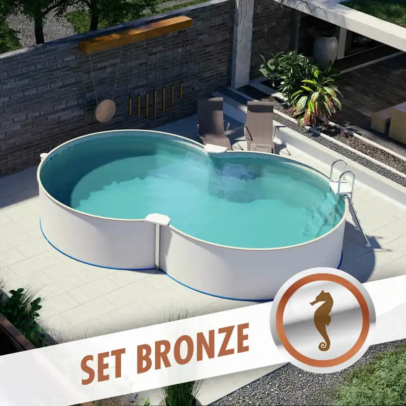 Achtform-Set BRONZE 6,25 x 3,60 x 1,35 m, Folie sand 0,80 mm, aufgestellt Top-Seller