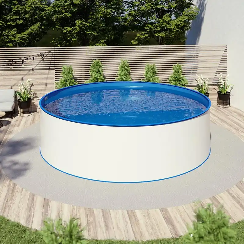 Pool Ø 4,50 x 1,20 m Folie blau 0,6mm EB, Stahl 0,6mm Bestpreis
