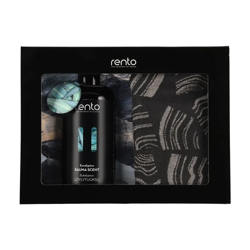 Rento Geschenk Set Saunaduft Eukalyptus + Sauna-Sitztuch Super-Preis