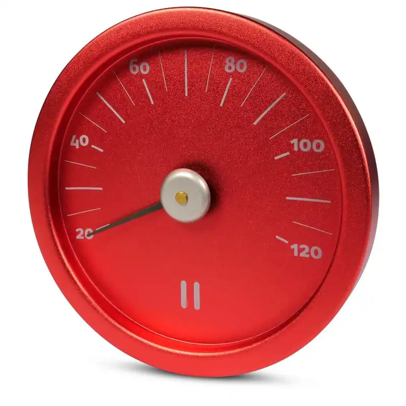 Rento Sauna Thermometer aluminium ROT Neue Ware