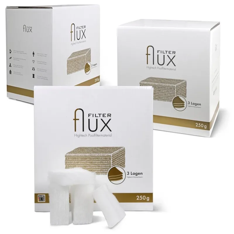 Filter flux GOLD Hightech Poolfiltermaterial 3-lagig (3er Set) Abverkauf