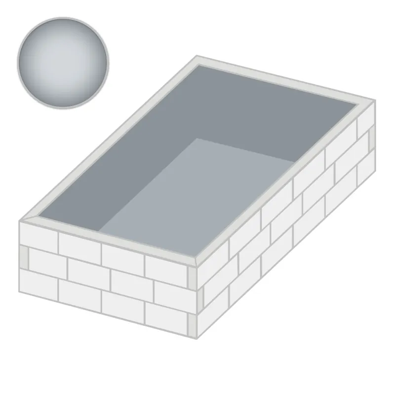 Innenhülle 8,00 x 4,00 x 1,50 m, 0,8 mm, hellgrau Kostenloser Versand