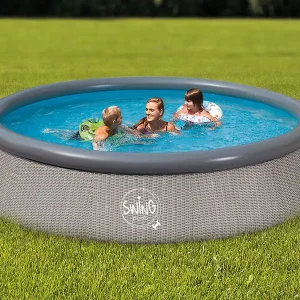 Quick-Up-Pool 3,66 x 0,91 m in Rattanoptik Preis Gesenkt