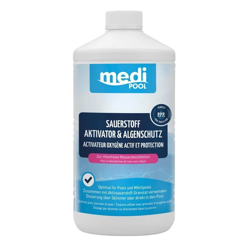 mediPOOL Sauerstoff Aktivator & Algenschutz 1 L Geprüft