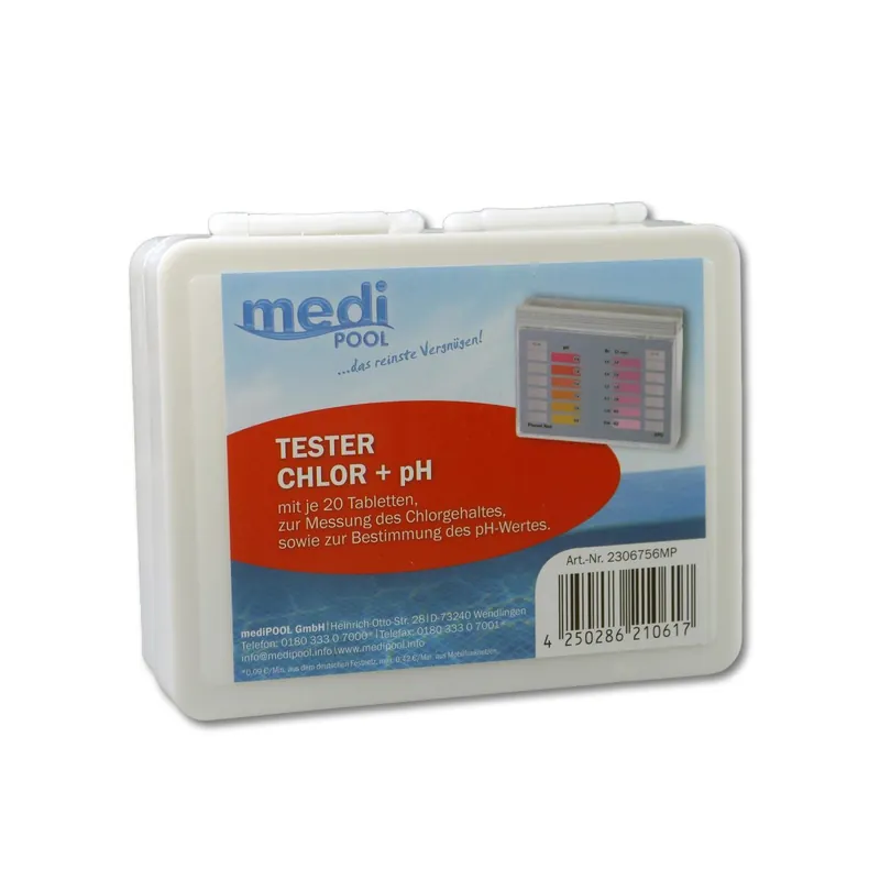 mediPOOL Rapid Tester mit 40 Reagenzien Chlor & pH Preisreduziert