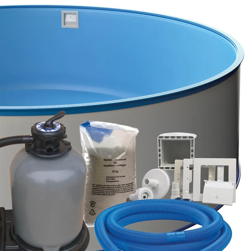 Zertifiziert Rundpool-Set exklusiv Ø 4,20 x 1,20 m