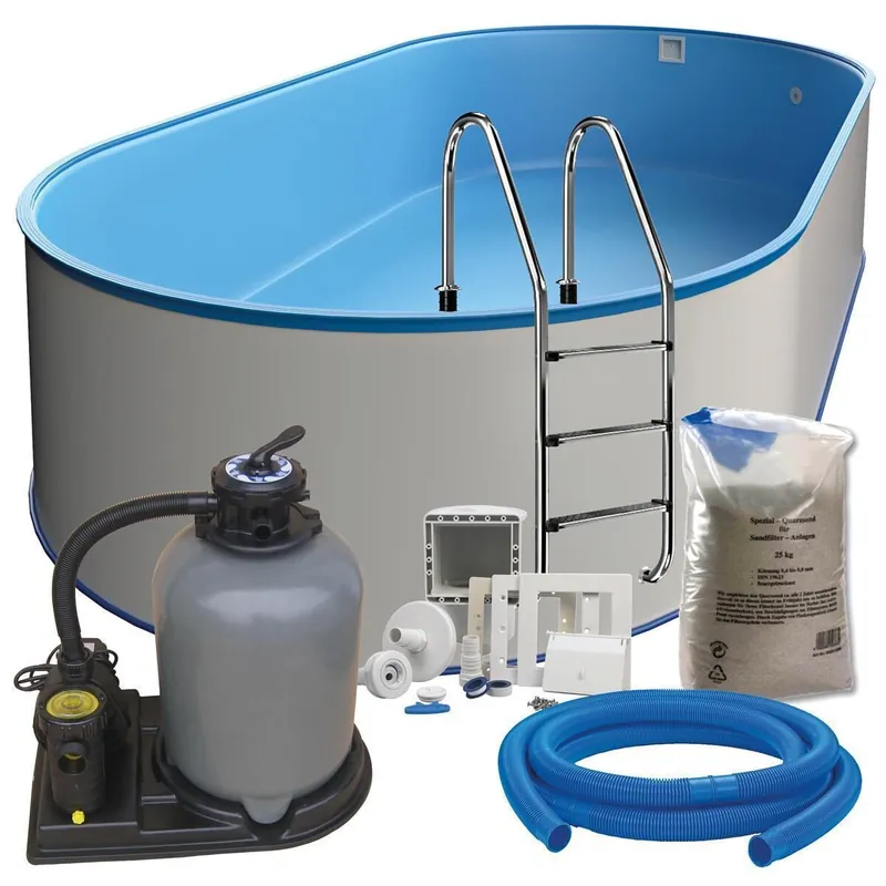 Angebot Ovalpool-Set exklusiv 6,00 x 3,20 x 1,20 m